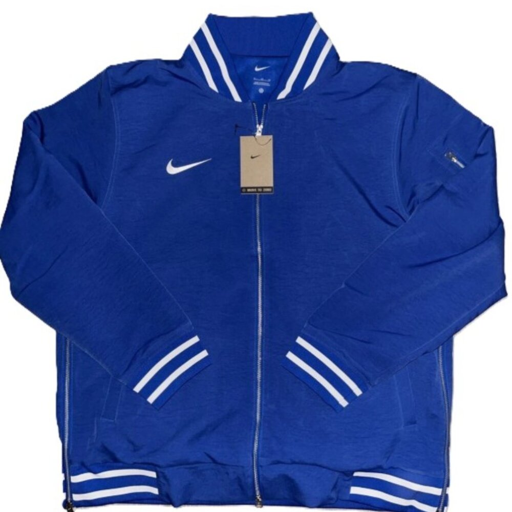 Nike Mens Large Sideline Varsity Full-Zip Bomber Jacket Blue FJ9569-480 NEW SZ S